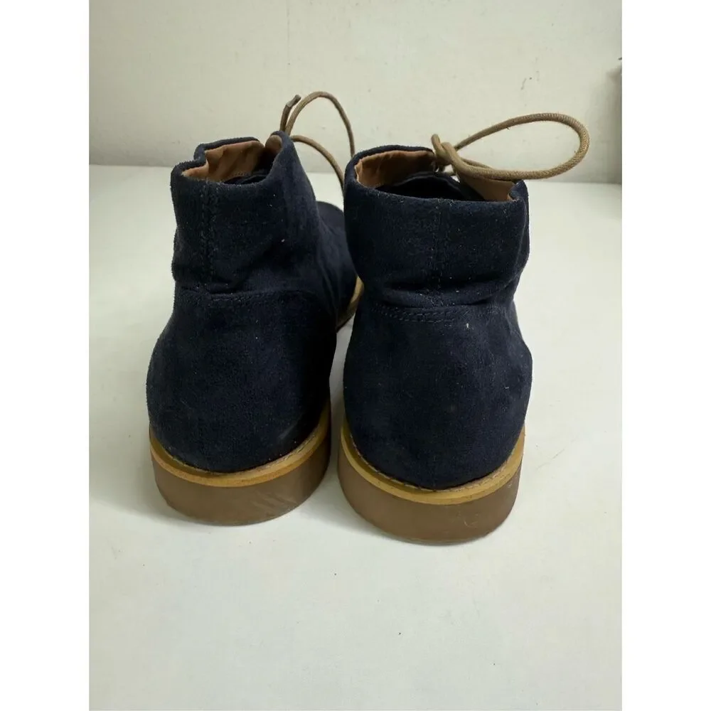 H&M Faux Suede Men’s Navy Blue Chukka Boots Size 10,5 See Description